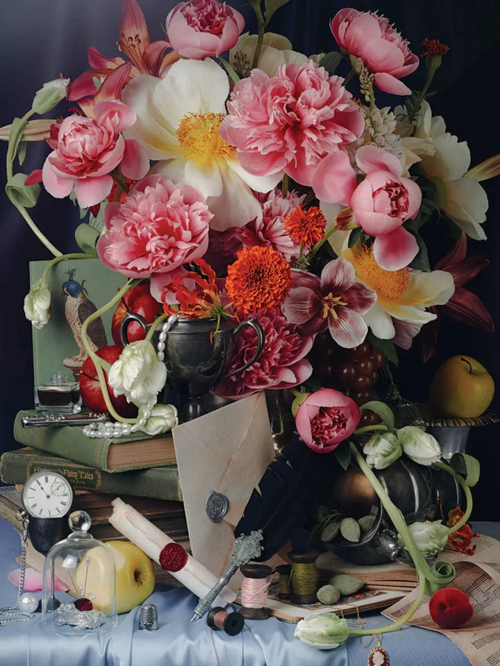 Scenic table setting design featuring food and drinks for the 'Once Upon a Time' 1000 piece jigsaw puzzle from Piecework Puzzles | Twentyseven Toronto