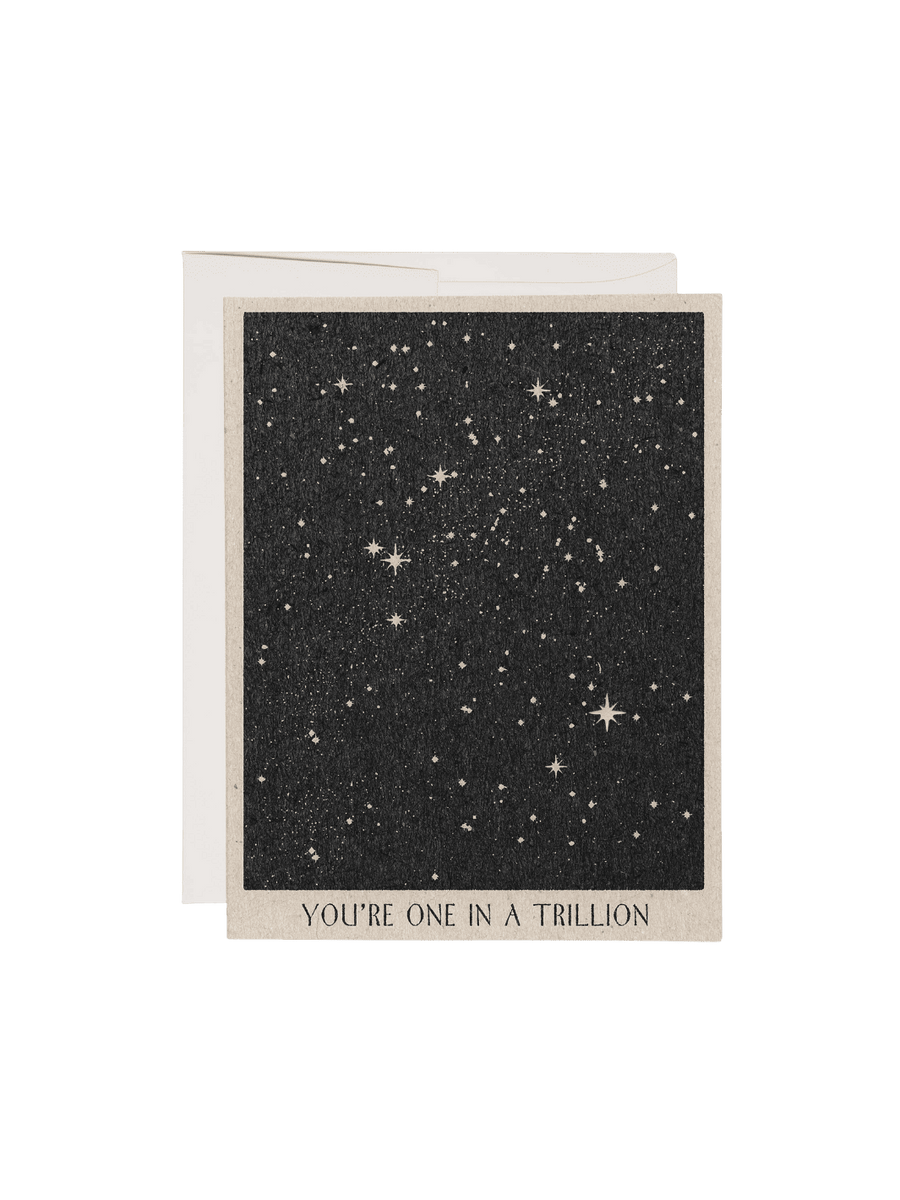 Red Cap Cards One in a Trillion Friendship Greeting Card by Daren Thomas Magee | Twentyseven Toronto