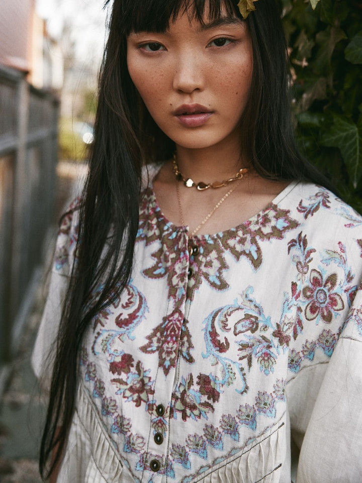 Free People Orson Mini Dress in Ivory Combo | Twentyseven Toronto
