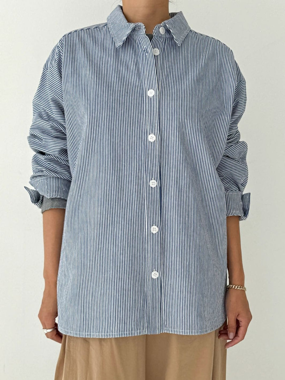 Le Bon Shoppe Owen Shirt in Blue Stripe | Twentyseven Toronto