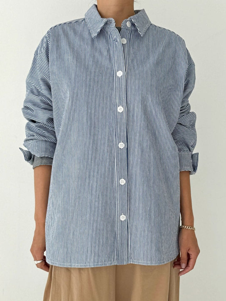 Le Bon Shoppe Owen Shirt in Blue Stripe | Twentyseven Toronto