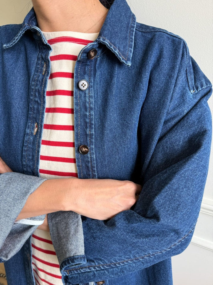 Le Bon Shoppe Owen Shirt in Dark Denim | Twentyseven Toronto