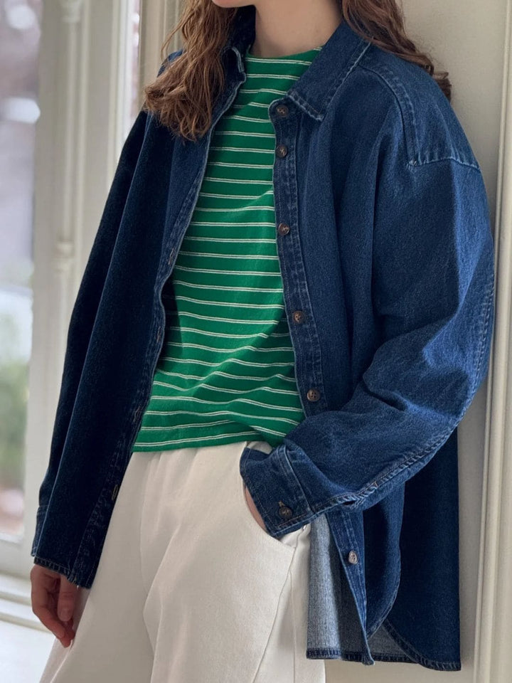 Le Bon Shoppe Owen Shirt in Dark Denim | Twentyseven Toronto