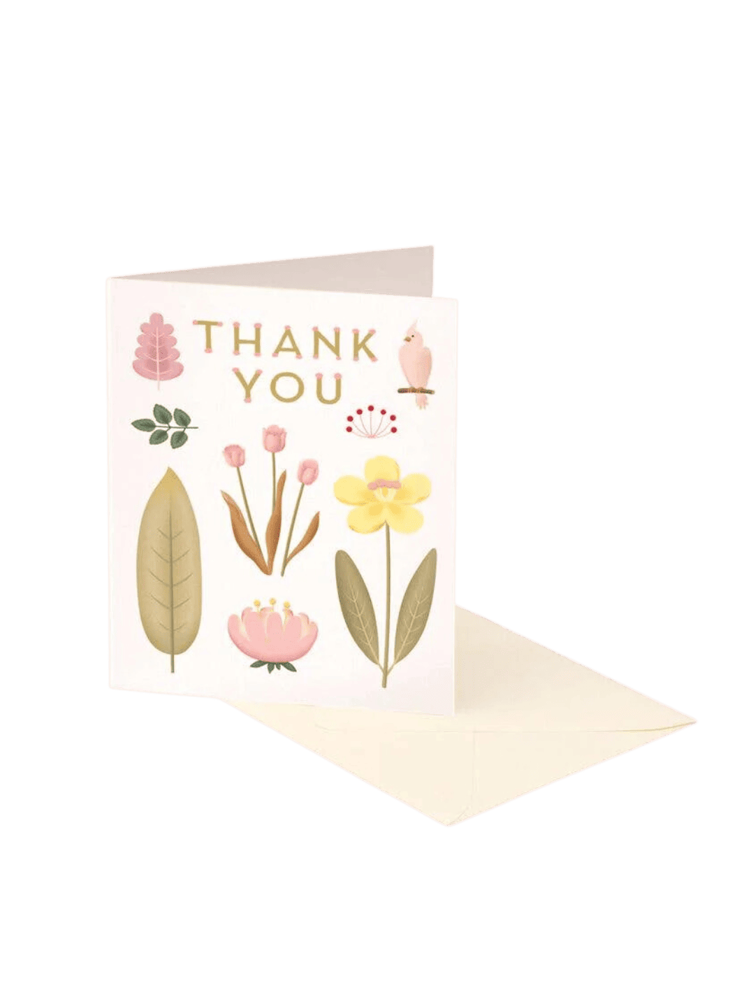 Clap Clap Design Parrot Botanical Thank You Card - Cream | Twentyseven Toronto
