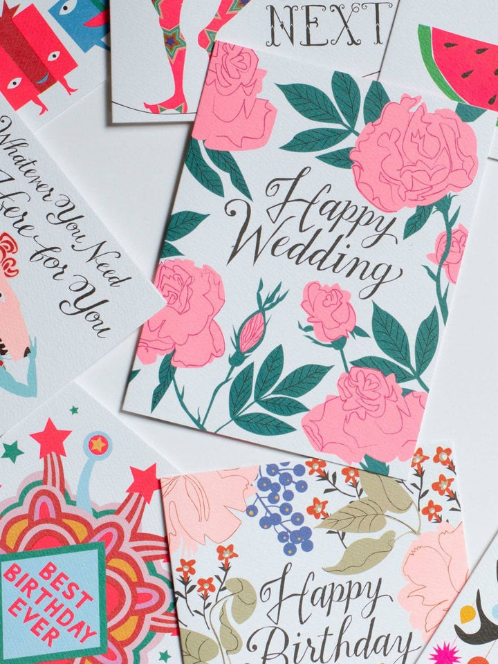 Twentyseven Toronto - Banquet Workshop Pastel Neon Roses Wedding Note Card