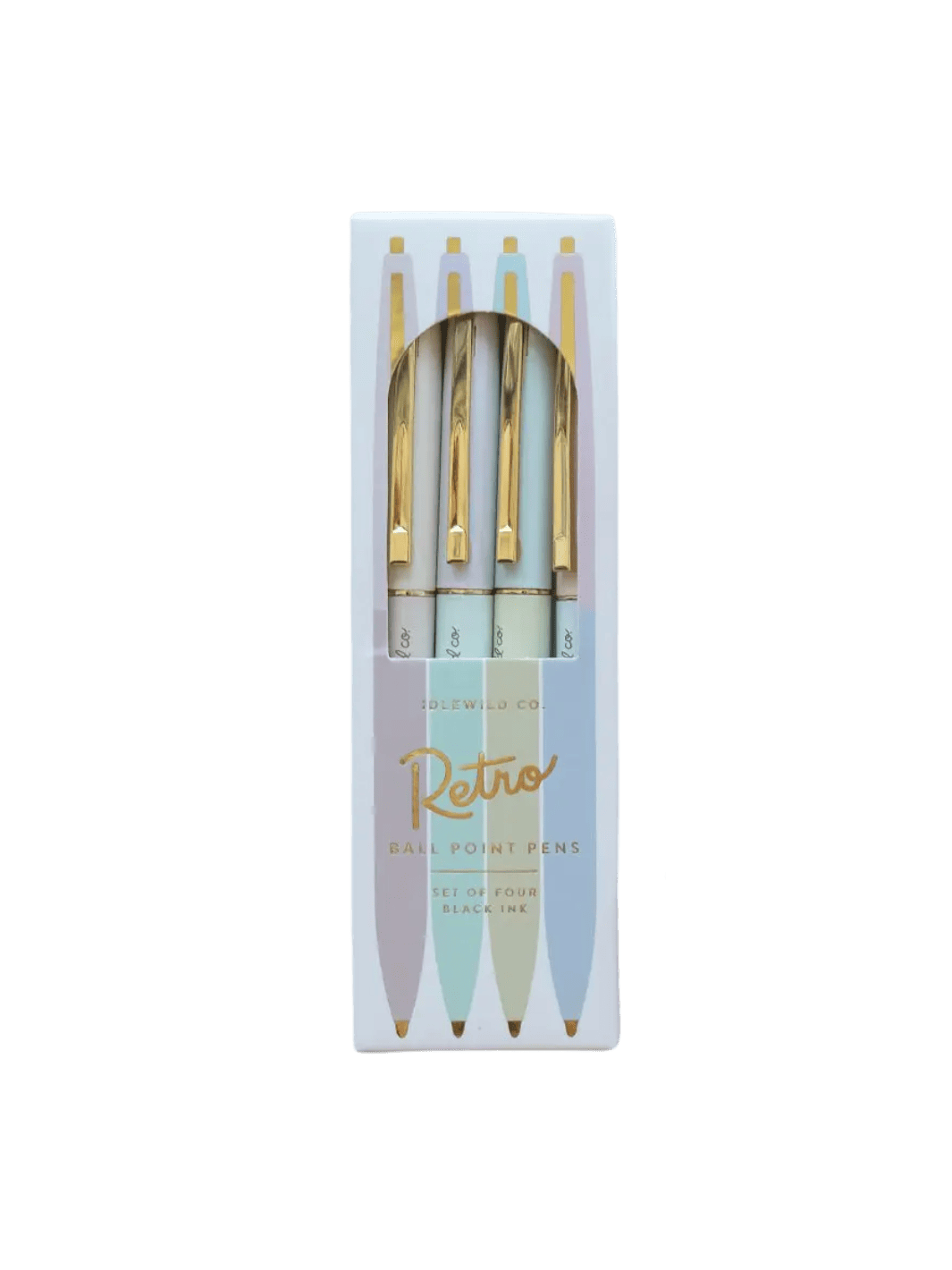 Pastel Rainbow Retro Pen Set