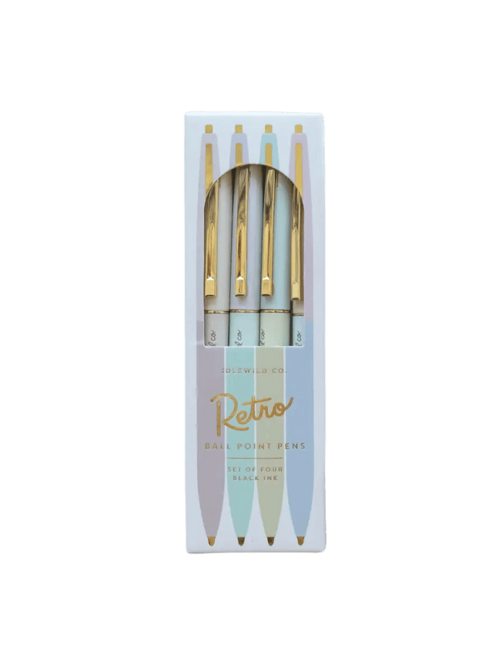 Pastel Rainbow Retro Pen Set