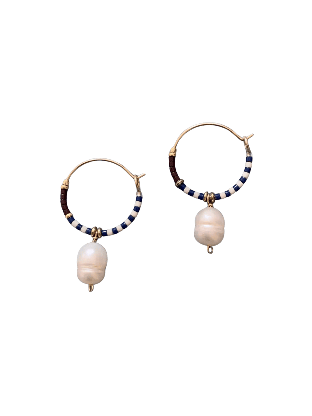 Alice Rise Pearl Drop Hoop Earrings | Twentyseven Toronto
