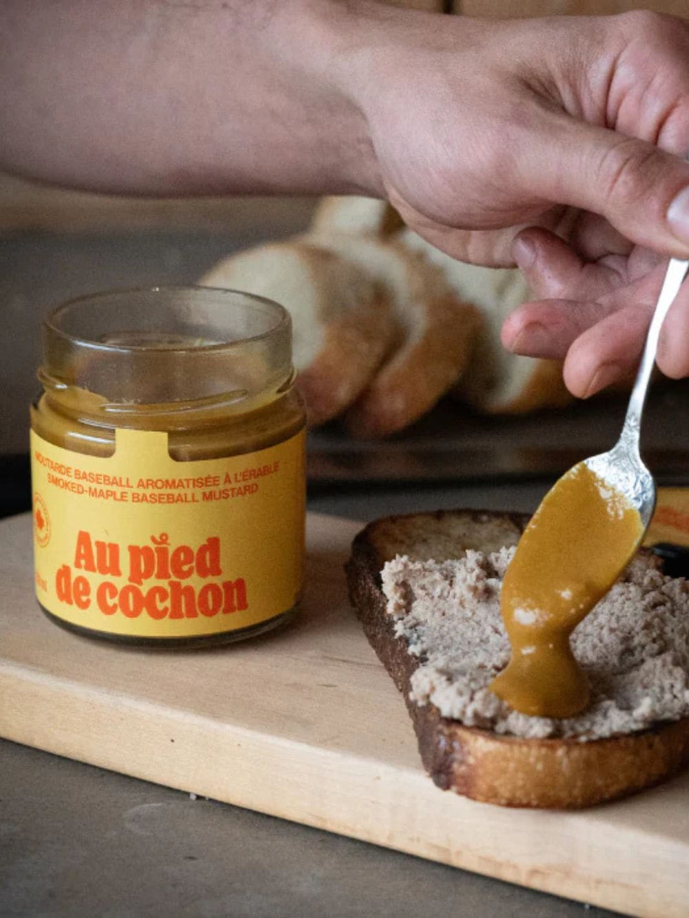 Favuzzi Au Pied De Cochon Smoked Maple Baseball Mustard 253g | Twentyseven Toronto