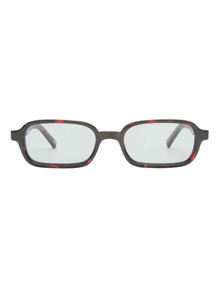 Le Specs Pilferer - Cherry Tort frames with clear lenses against a transparent background | Twentyseven Toronto