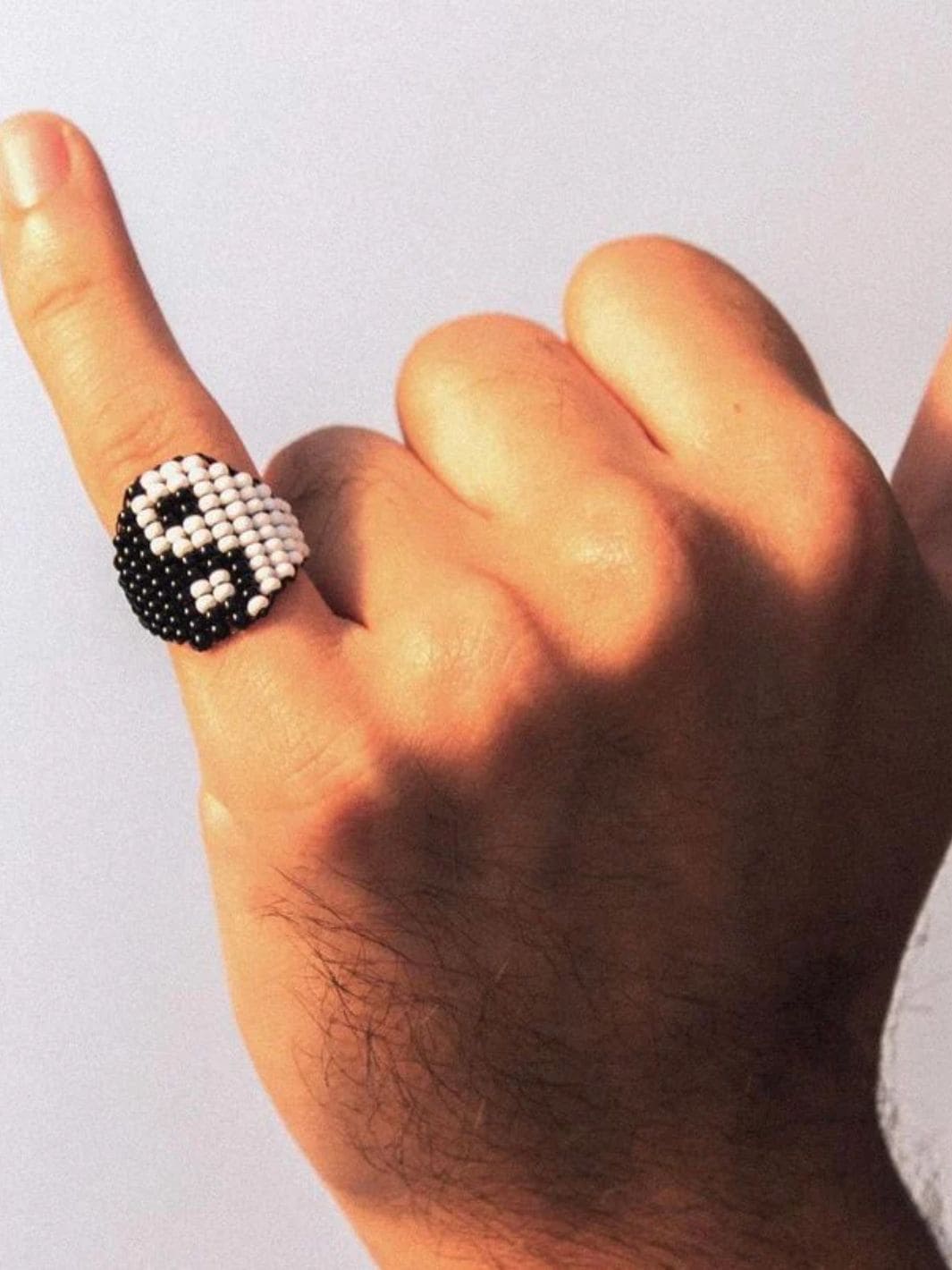 Santa Isla Pinky Yin Yang Beaded Ring | Twentyseven Toronto