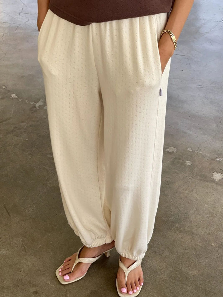 Le Bon Shoppe Pointelle Balloon Pants in Naturel | Twentyseven Toronto