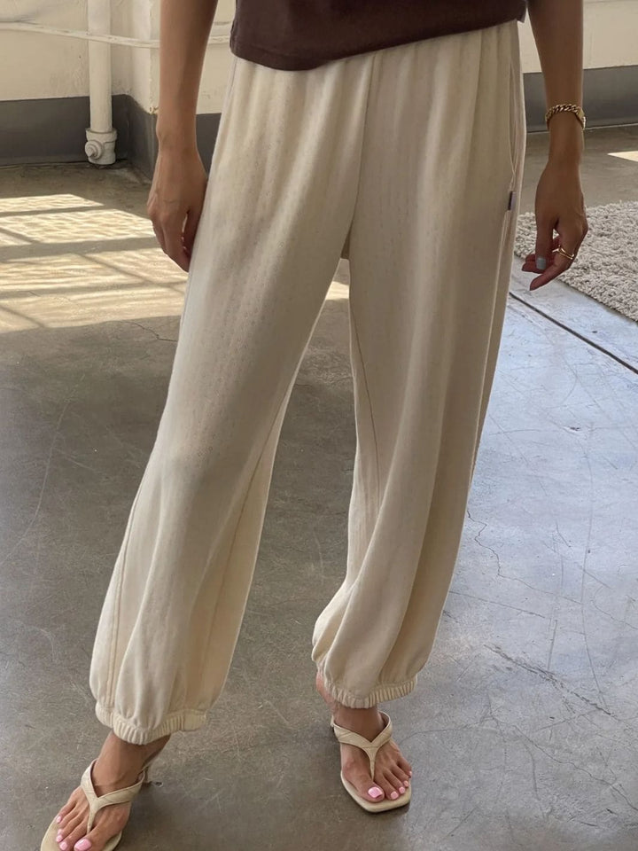 Le Bon Shoppe Pointelle Balloon Pants in Naturel | Twentyseven Toronto