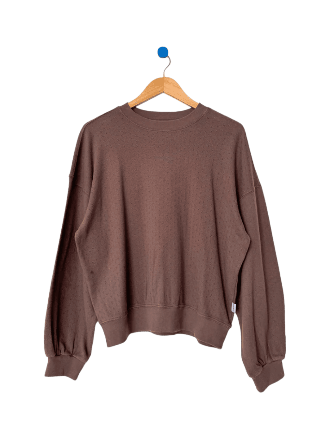 Le Bon Shoppe Pointelle Core Sweatshirt in Chocolate | Twentyseven Toronto