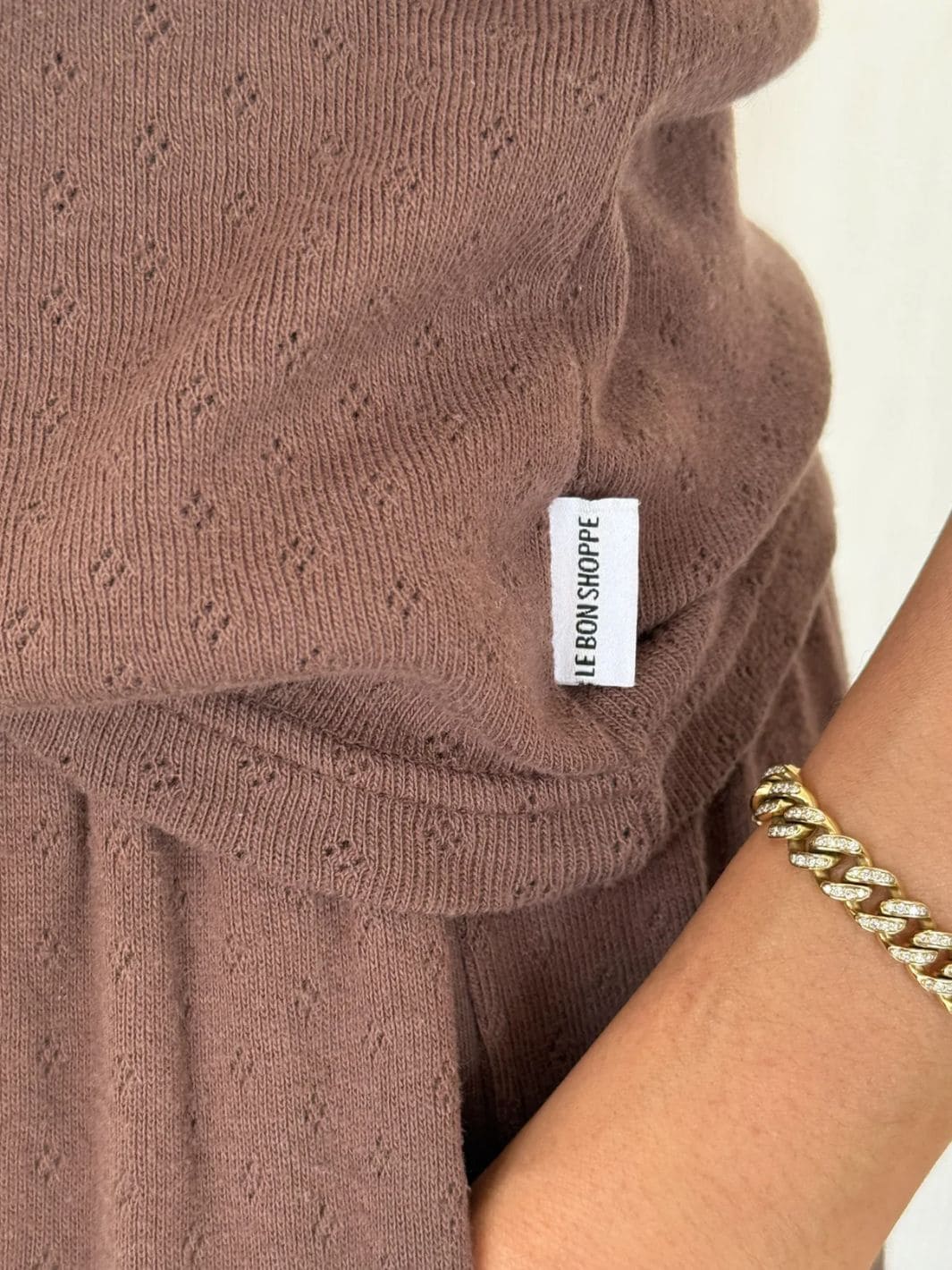 Le Bon Shoppe Pointelle Eve Cami in Chocolate | Twentyseven Toronto