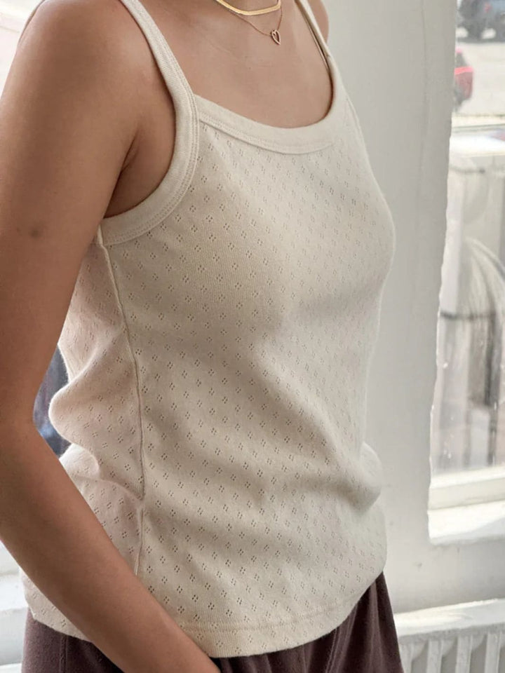 Le Bon Shoppe Pointelle Eve Cami in Naturel | Twentyseven Toronto