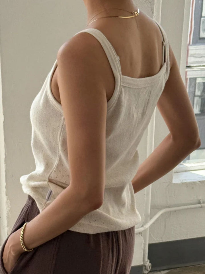 Le Bon Shoppe Pointelle Eve Cami in Naturel | Twentyseven Toronto