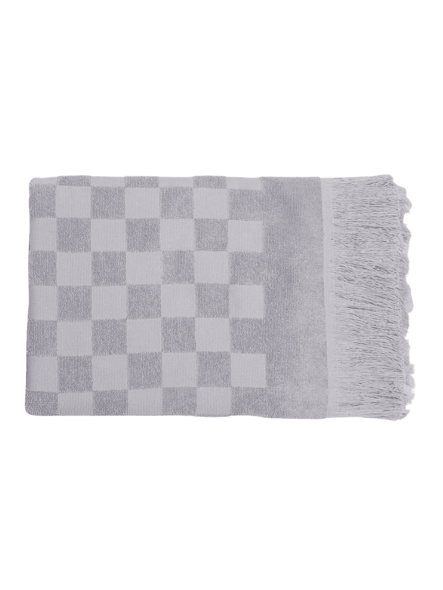 Twentyseven Toronto - Happy Place Organic Poolside Checkered Beach Towel - Pumice