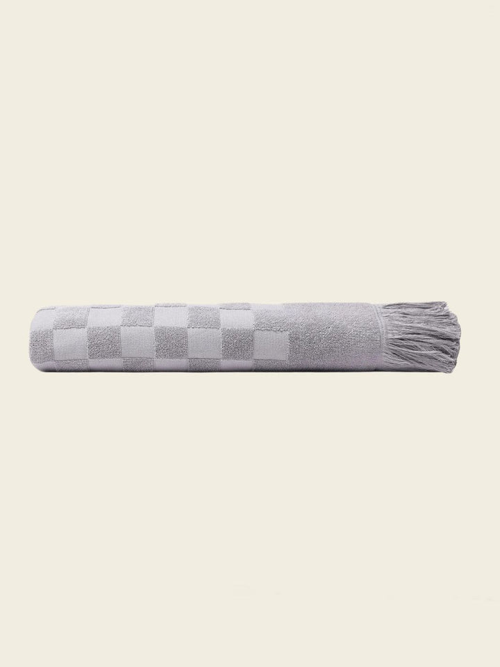 Twentyseven Toronto - Happy Place Organic Poolside Checkered Beach Towel - Pumice