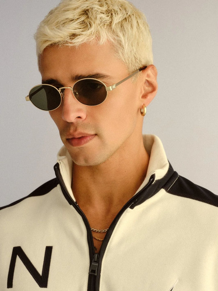 Le Specs Poseidon Deux Sunglasses in Gold Khaki Mono | Twentyseven Toronto