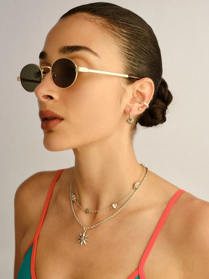 Le Specs Poseidon Deux Sunglasses in Gold Khaki Mono | Twentyseven Toronto