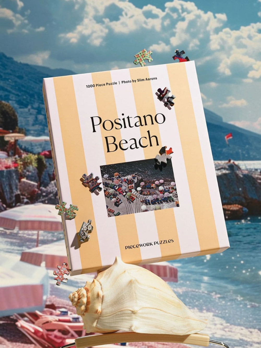 Piecework Puzzles Positano Beach x Slim Aarons - 1000 Piece Puzzle | Twentyseven Toronto