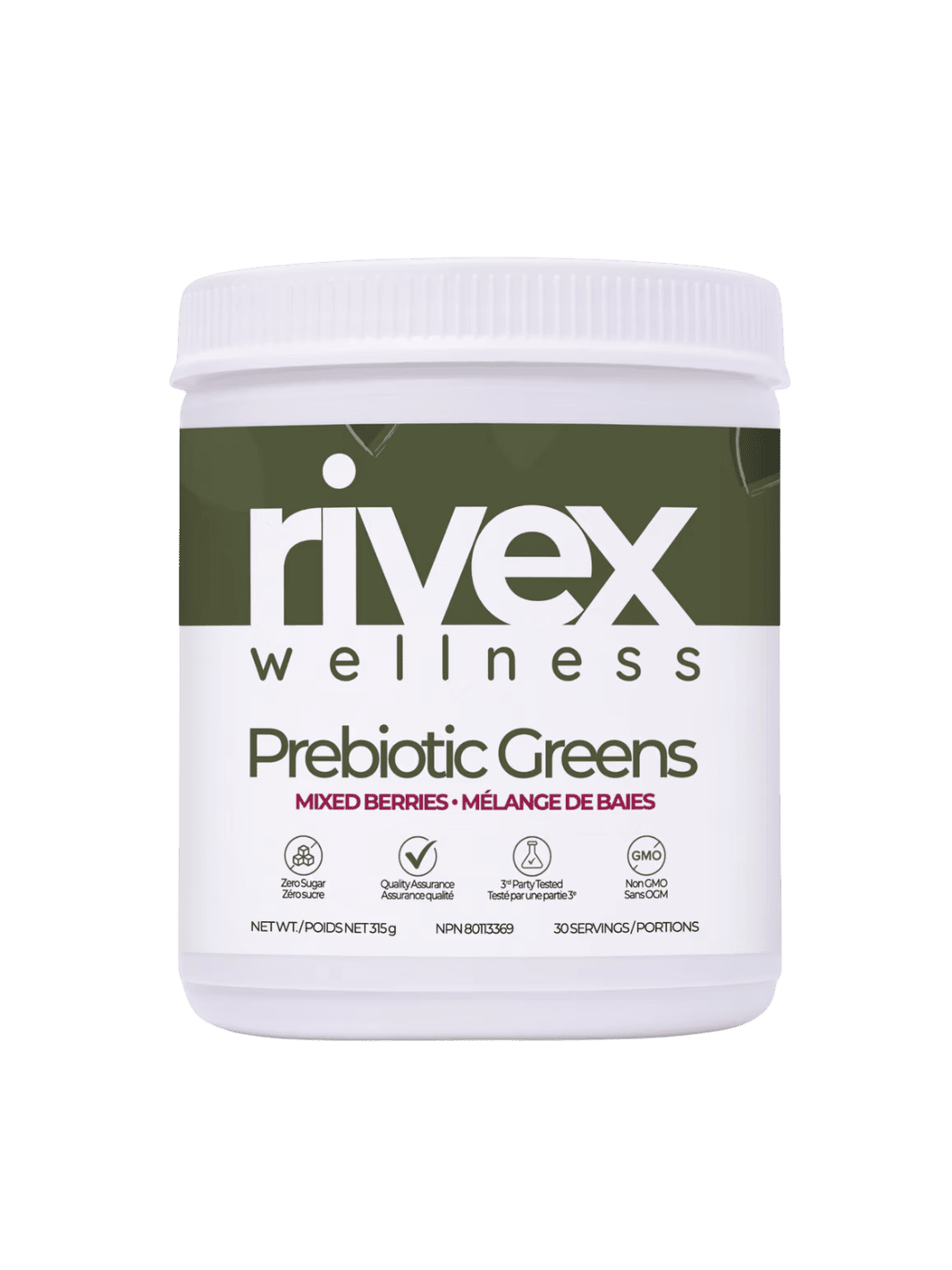 Rivex Wellness Prebiotic Greens - Mixed Berries 315g | Twentyseven Toronto