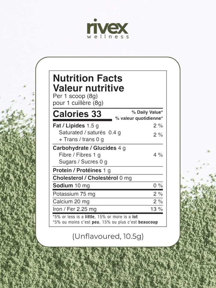 Rivex Wellness Prebiotic Greens - Unflavoured 240g | Twentyseven Toronto