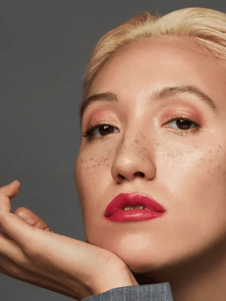 Close-up of a person pink lipstick using 19/99 Beauty Precision Colour Pencil in 'Rozsa' | Twentyseven Toronto