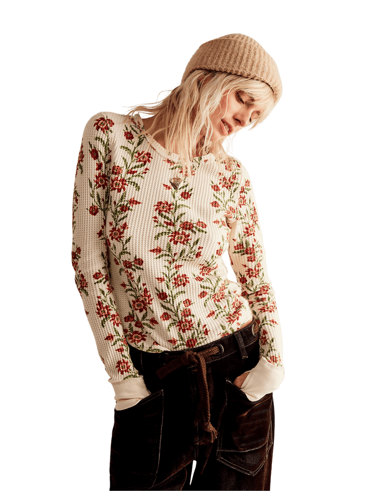 Free People We the Free Pretty Little Thermal in Sand Combo Folk Vine | Twentyseven Toronto