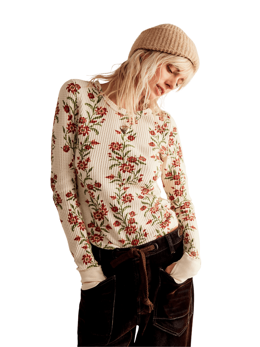 Free People We the Free Pretty Little Thermal in Sand Combo Folk Vine | Twentyseven Toronto