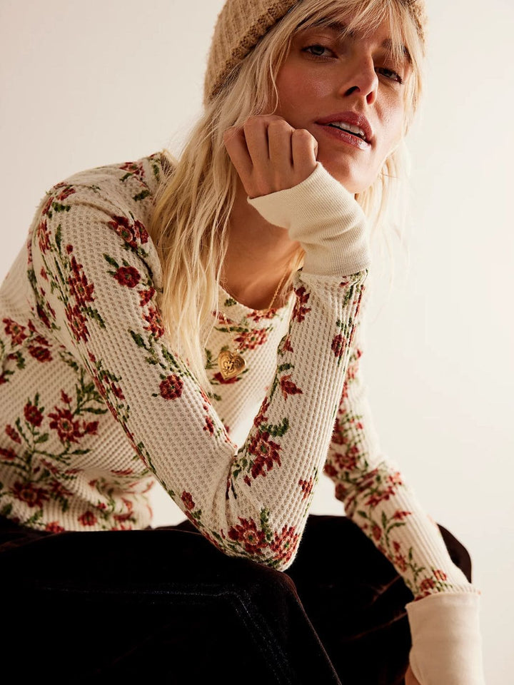Free People We the Free Pretty Little Thermal in Sand Combo Folk Vine | Twentyseven Toronto