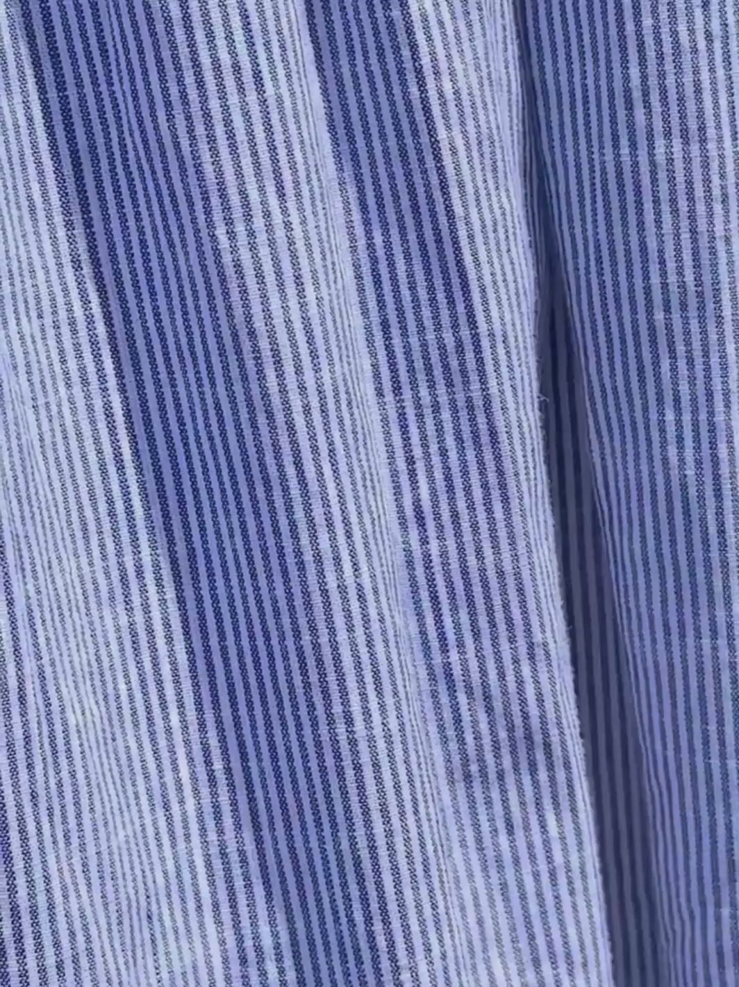 Artist Long Shirt - Blue Pinstripe