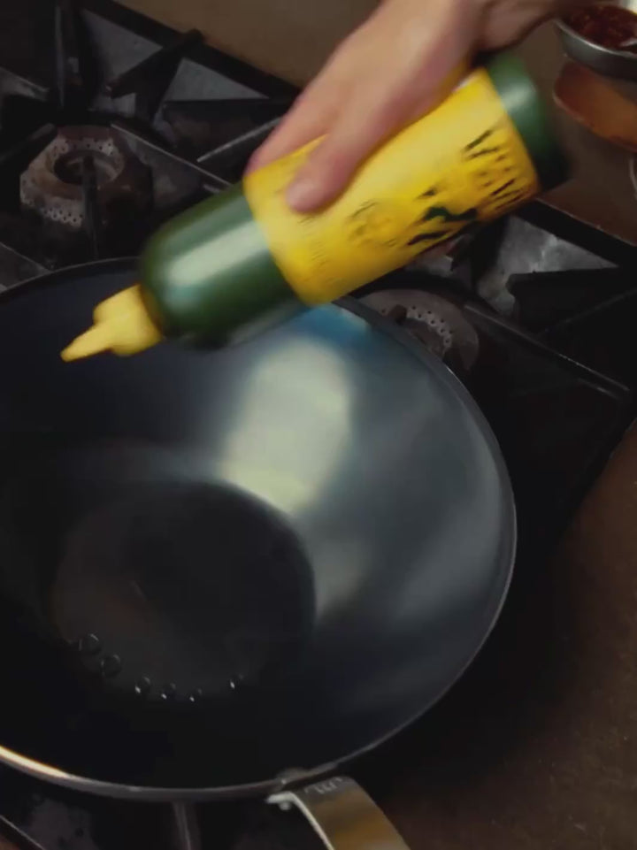 Video showing how to use Graza 'Frizzle' High Heat Cooking Oil, for stir fry or deep frying french fries | Twentyseven Toronto