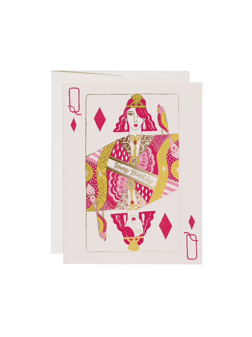 Red Cap Cards Queen of Diamonds Birthday Greeting Card by Danielle Kroll | Twentyseven Toronto