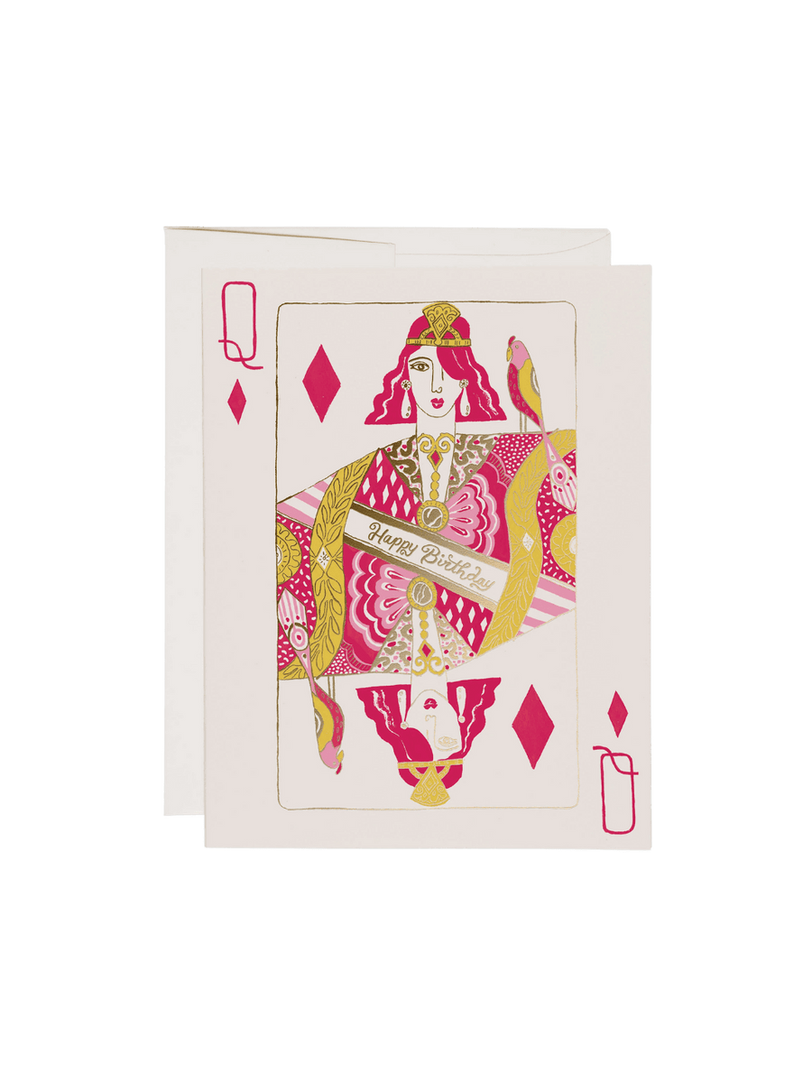 Red Cap Cards Queen of Diamonds Birthday Greeting Card by Danielle Kroll | Twentyseven Toronto