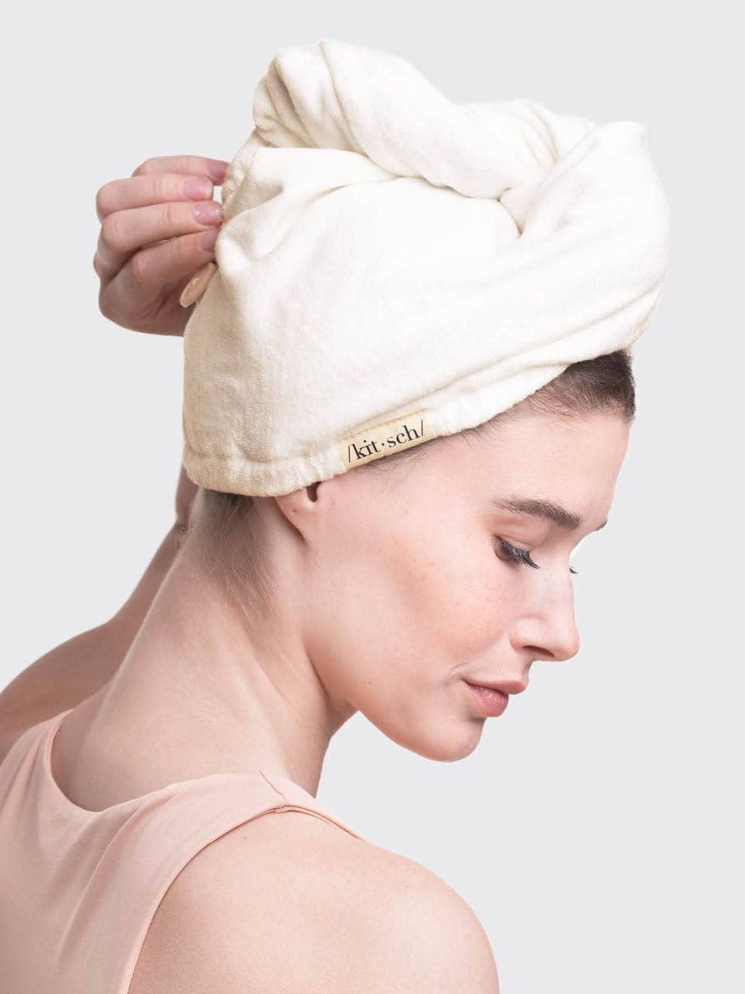 Twentyseven Toronto - KITSCH Quick Dry Hair Towel - Ivory