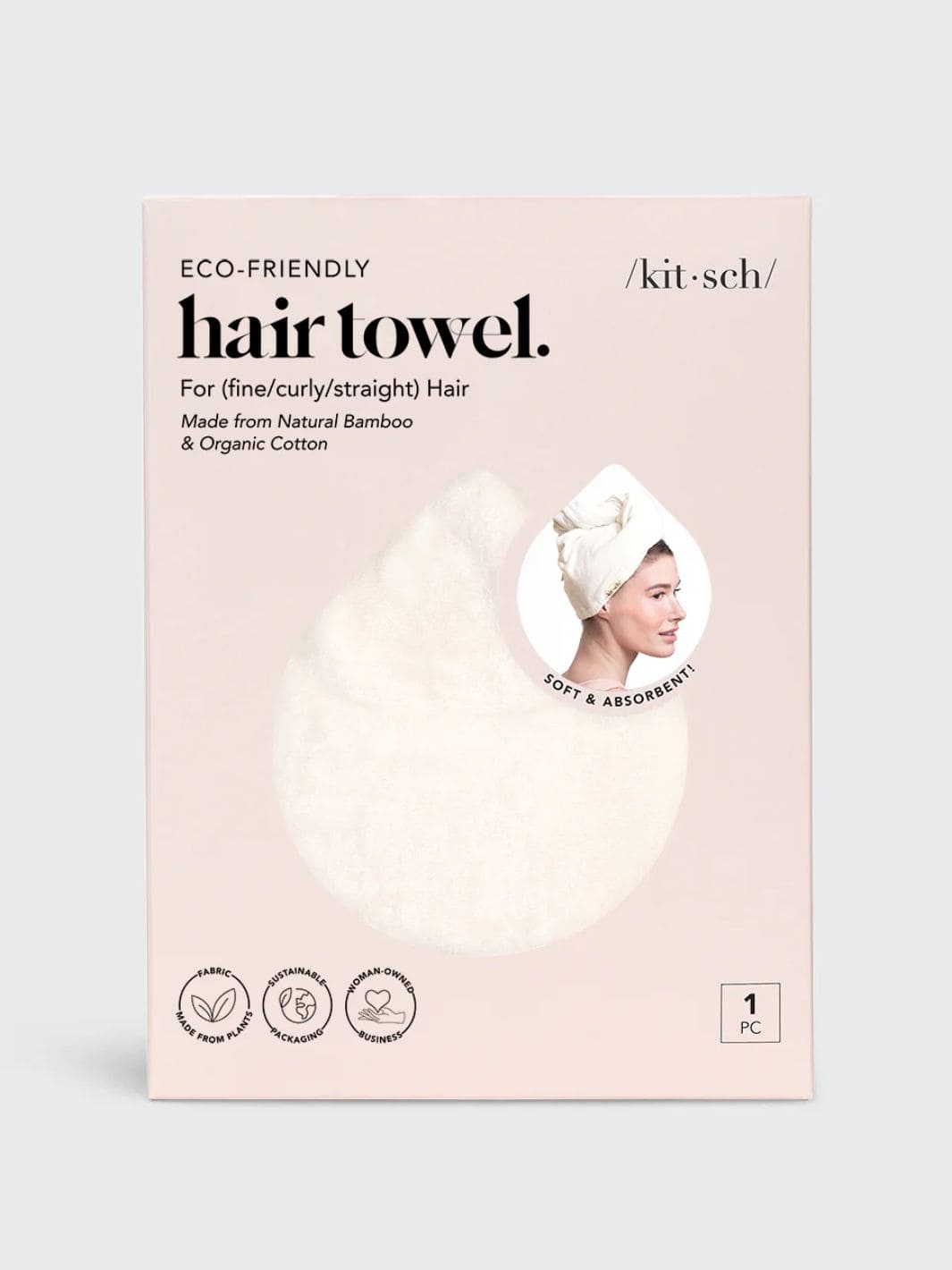 Twentyseven Toronto - KITSCH Quick Dry Hair Towel - Ivory