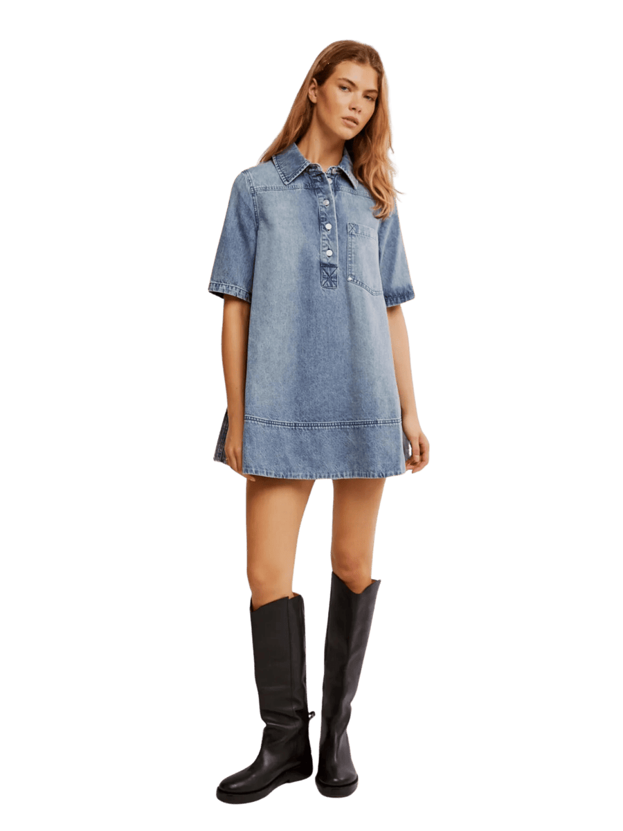 Free People Remino Denim Mini in Ocean Blue | Twentyseven Toronto