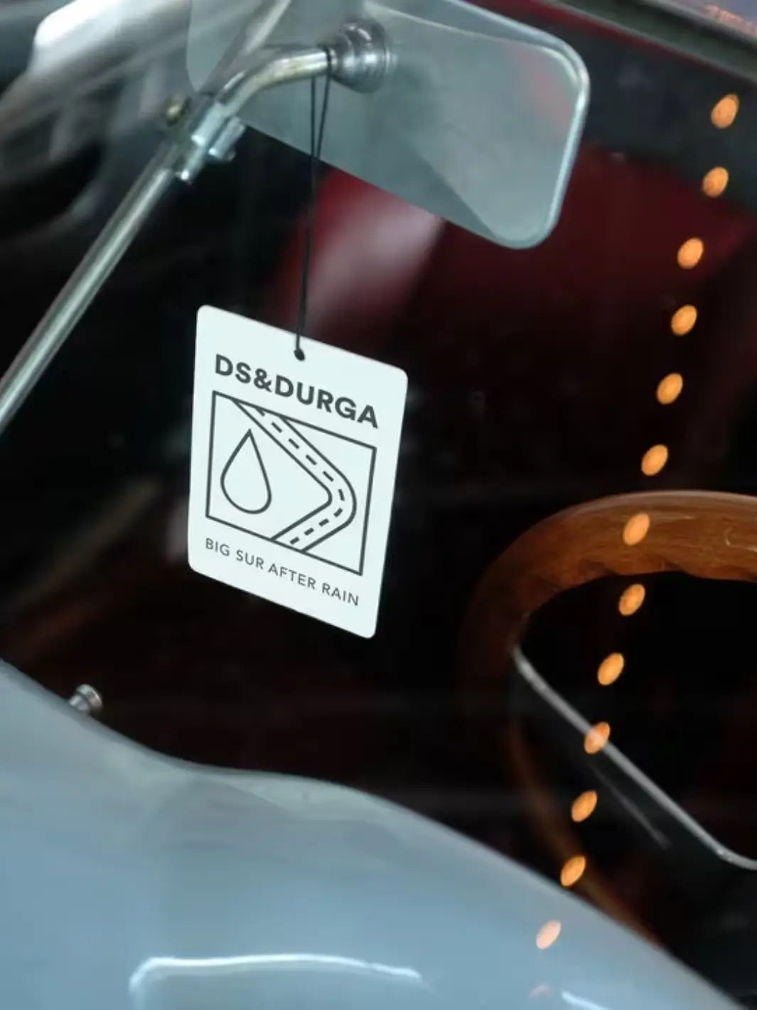 Close-up of a DS & Durga car fragrance in 'Big Sur After Rain' | Twentyseven Toronto