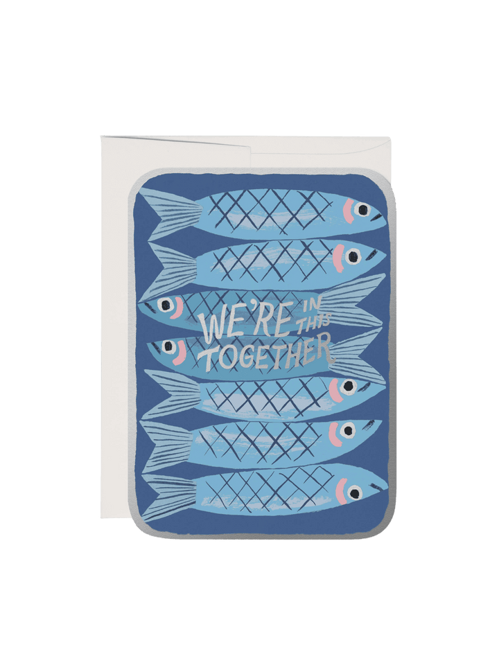 Red Cap Cards Sardines Encouragement Greeting Card by Danielle Kroll | Twentyseven Toronto