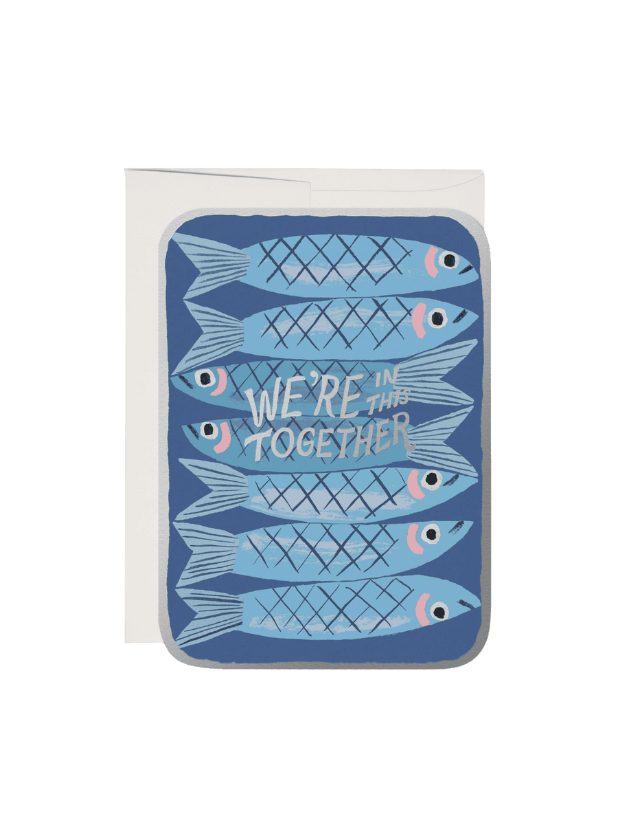 Red Cap Cards Sardines Encouragement Greeting Card by Danielle Kroll | Twentyseven Toronto