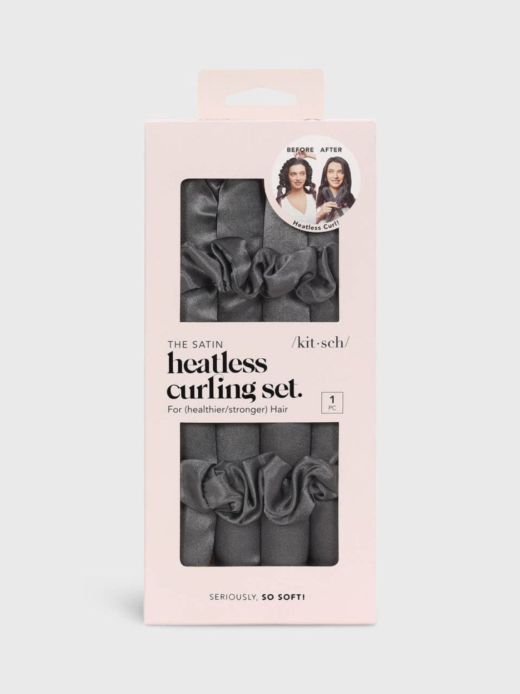 Twentyseven Toronto - Kitsch Satin Heatless Curling Set - Charcoal