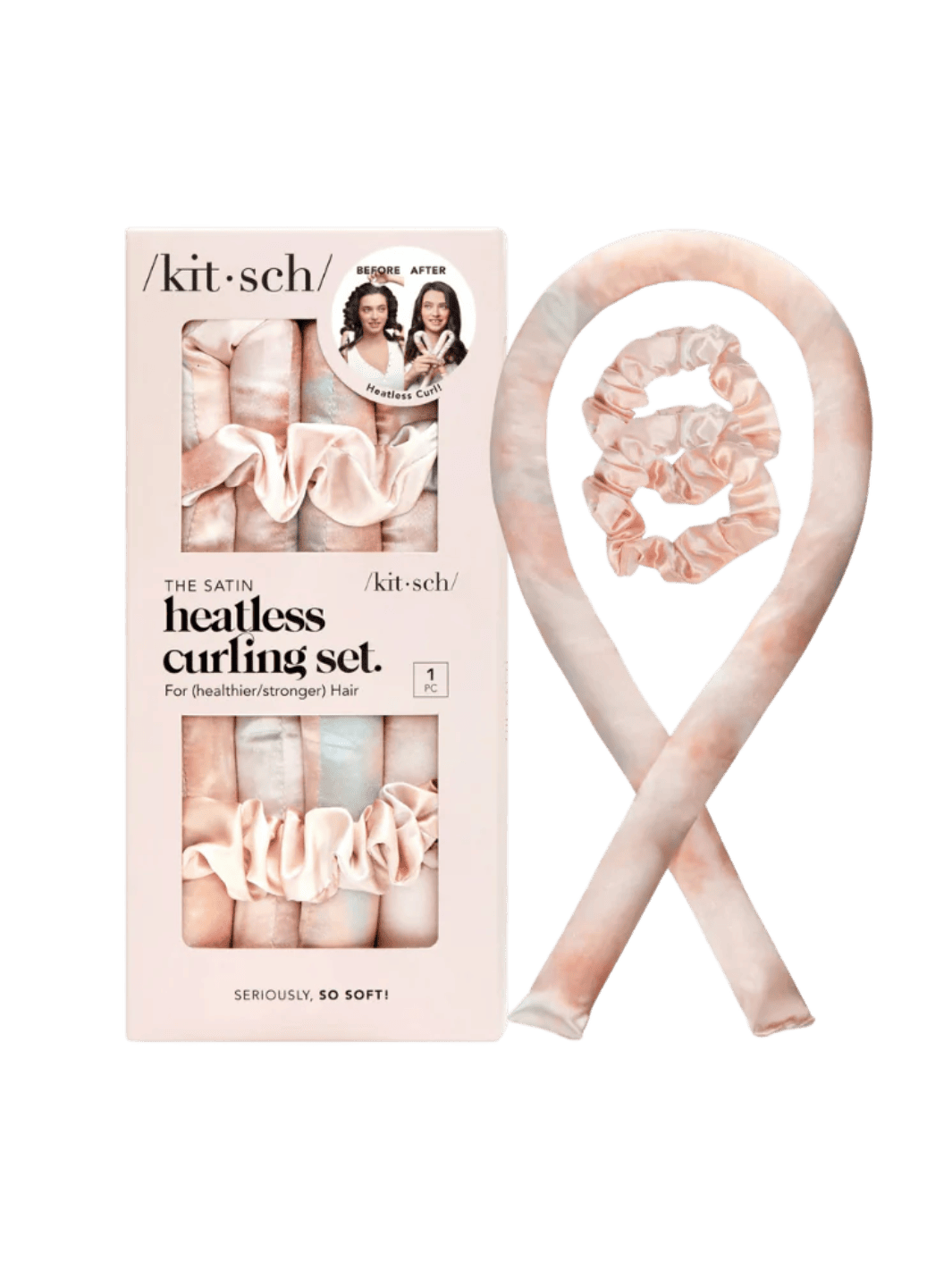 KITSCH Satin Heatless Curling Set - Sunset Tie Dye | Twentyseven Toronto