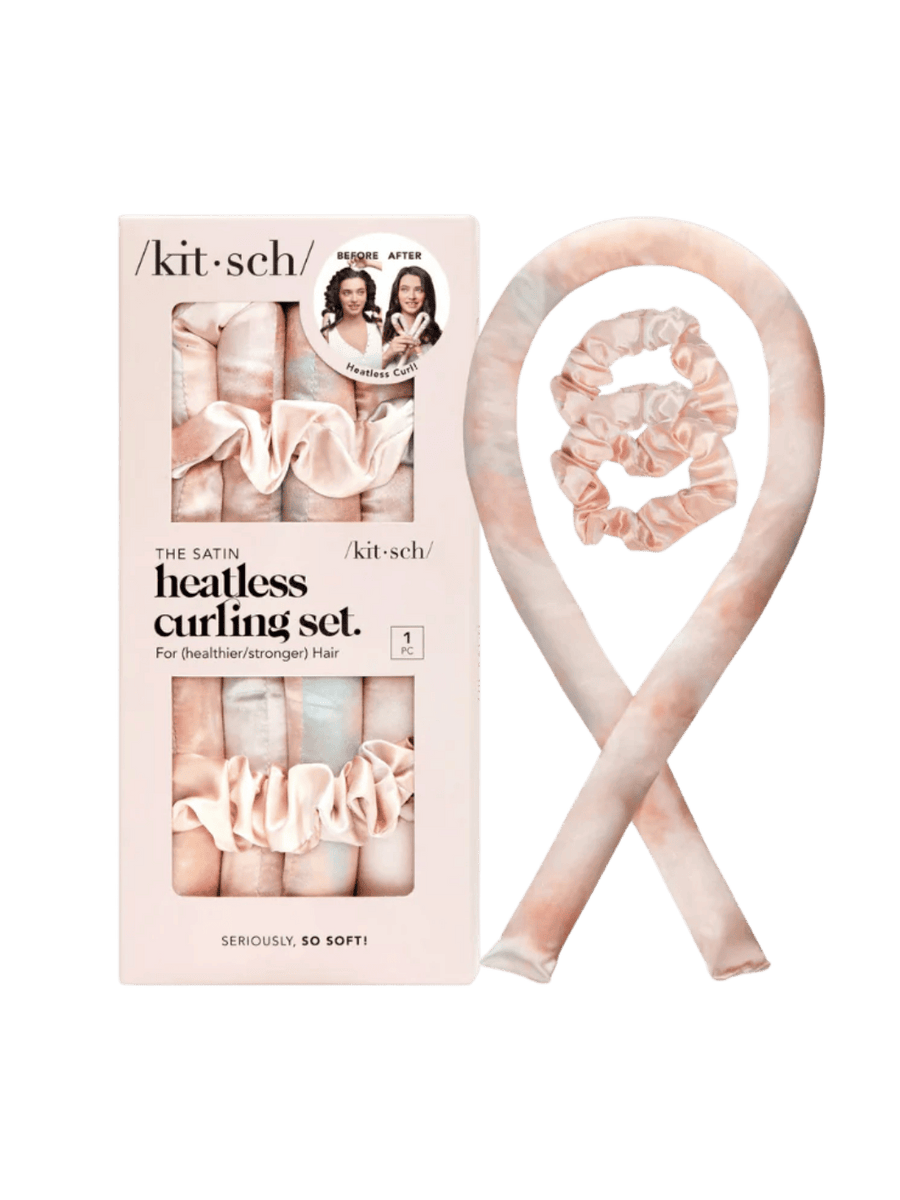 KITSCH Satin Heatless Curling Set - Sunset Tie Dye | Twentyseven Toronto