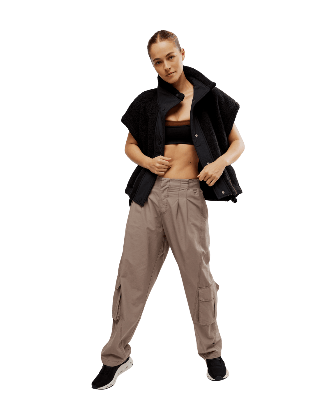 Free People FP Movement Scout It Out Fleece Vest in Black | Twentyseven Toronto