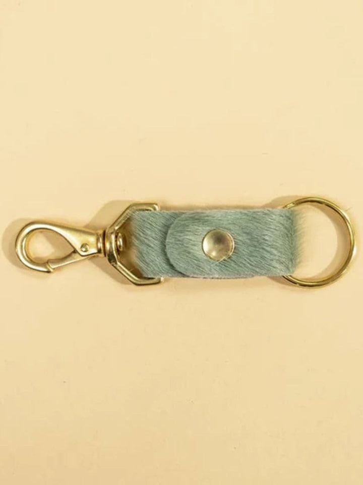 Primecut Seafoam Hair on Hide Cowhide Keychain | Twentyseven Toronto