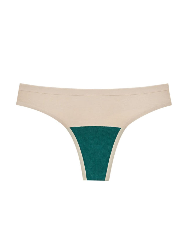 Huha Mineral Underwear Seamless Low-Mid Rise Thong in Beige | Twentyseven Toronto