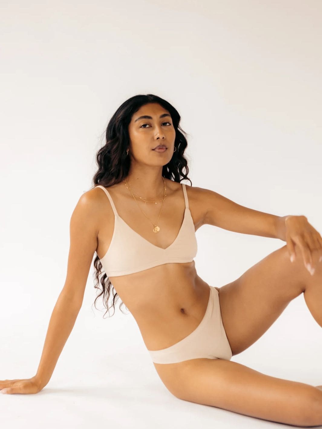 Huha Mineral Underwear Seamless Low-Mid Rise Thong in Beige | Twentyseven Toronto