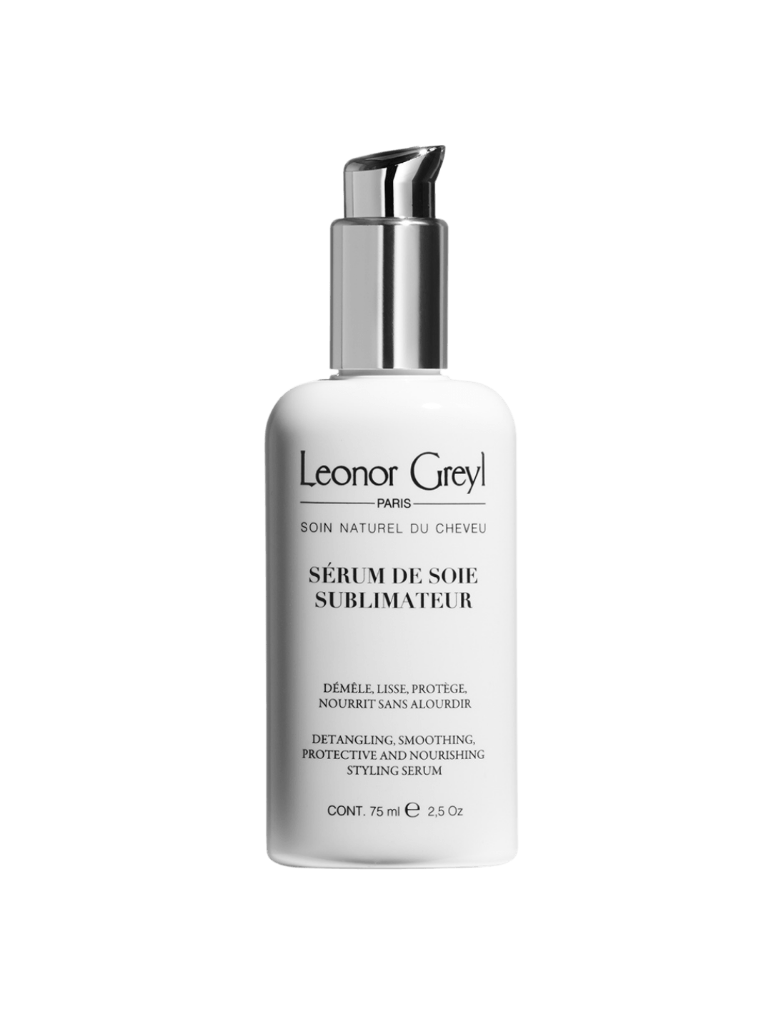 Leonor Greyl 'Serum de Soie Sublimateur' 95ml hair serum bottle on a transparent background | Twentyseven Toronto